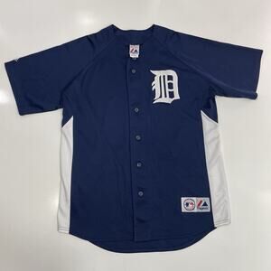 Men’s Detroit Tigers Johnny Damon Majestic Authentic Baseball Jersey L Stitched